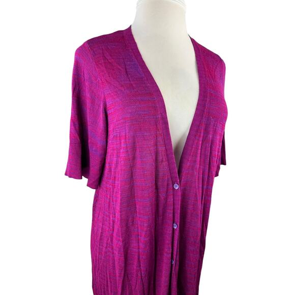 Torrid Space Dye Duster V-Neck Button Front Sweater Long Cardigan Plus Size 3 3X - Picture 6 of 12